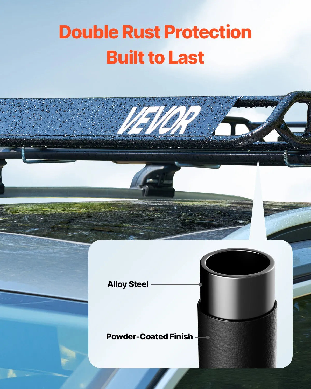 VEVOR Roof Rack Cargo Carrier Basket 64 x 50 x 4.1 in Car Top Luggage Holder Net