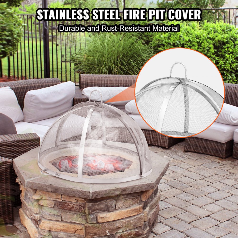 VEVOR Firepit Spark Screen Lid, 36