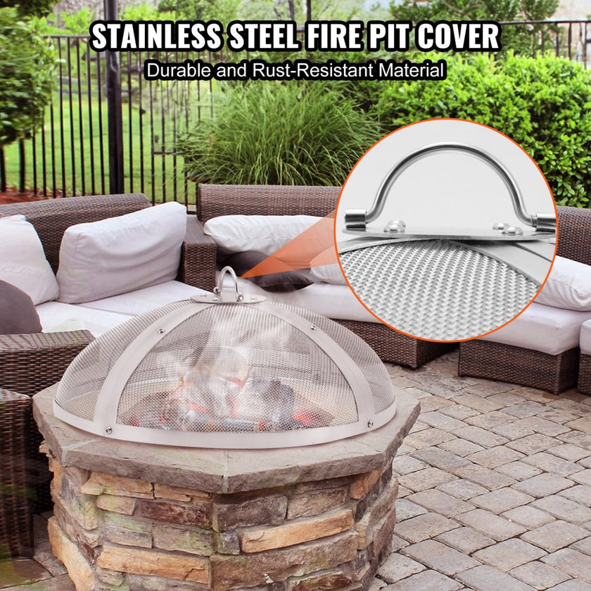 VEVOR Fire Pit Spark Screen Round 27