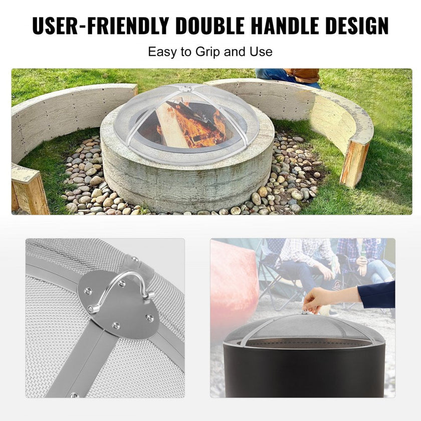 VEVOR Fire Pit Spark Screen Round 40