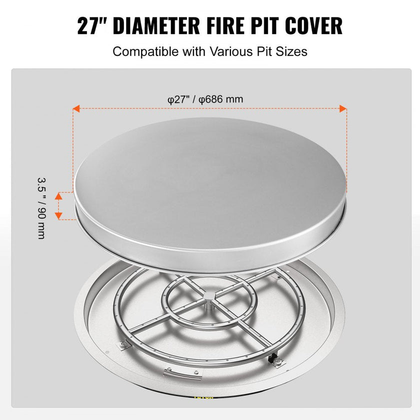 VEVOR Fire Pit Cover Lid, 27