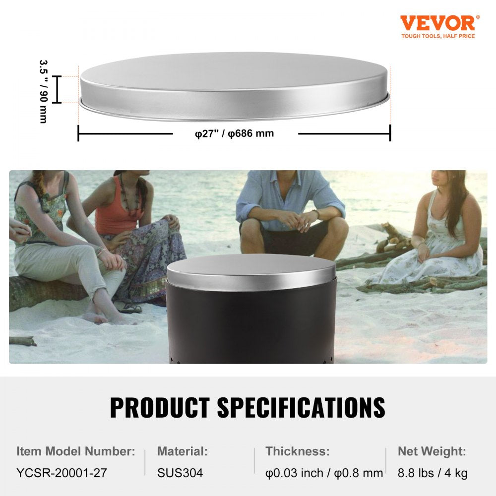 VEVOR Fire Pit Cover Lid, 27