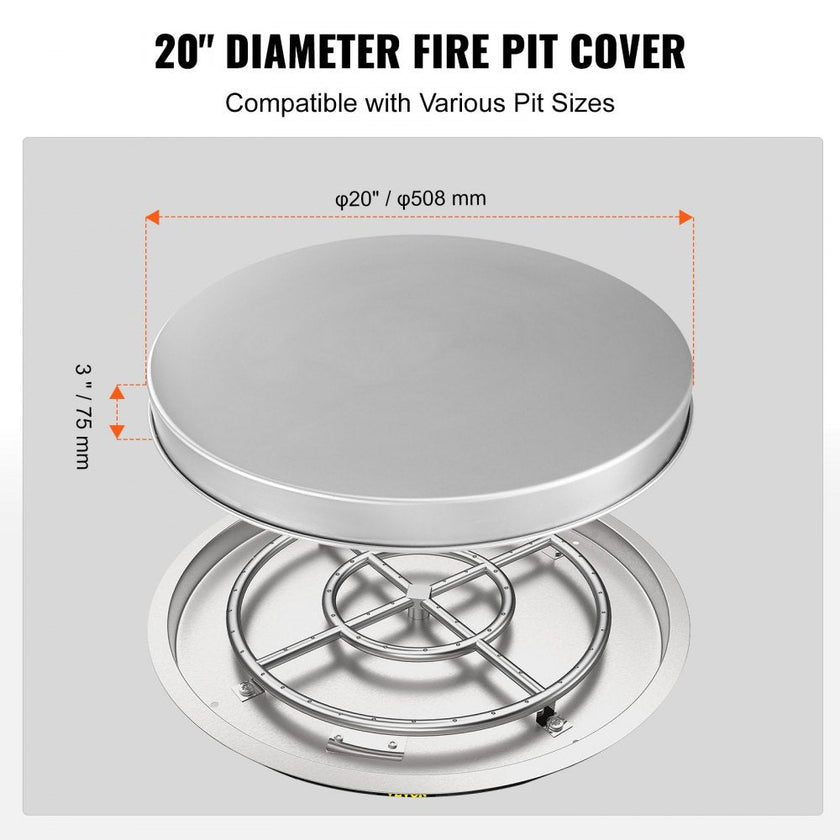 VEVOR Fire Pit Cover Lid, 20