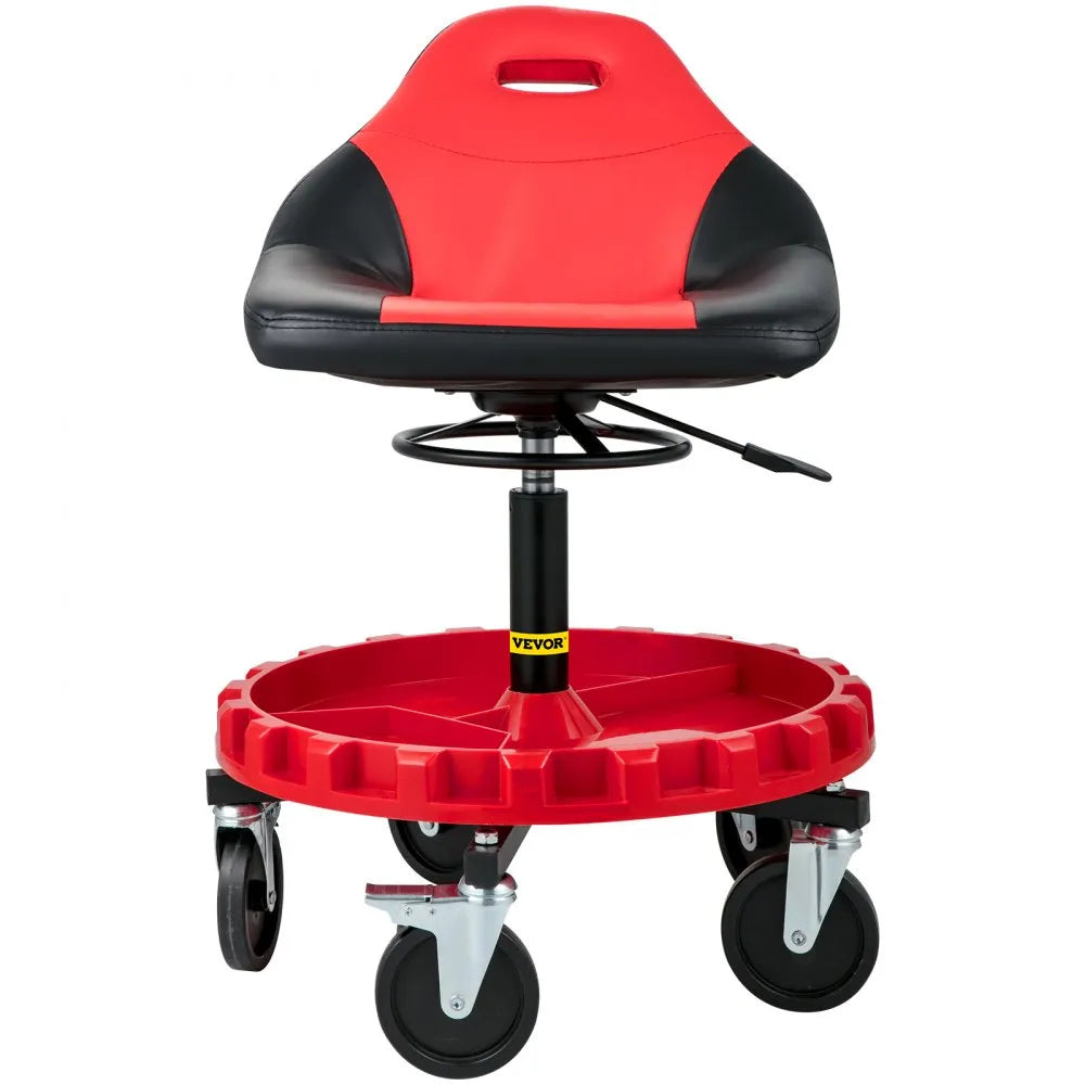 VEVOR Rolling Garage Stool, 300LBS Capacity, 18