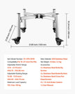 VEVOR Fire Pit Stand 15-27 Inch Adjustable with 4 Casters for Solo Stove
