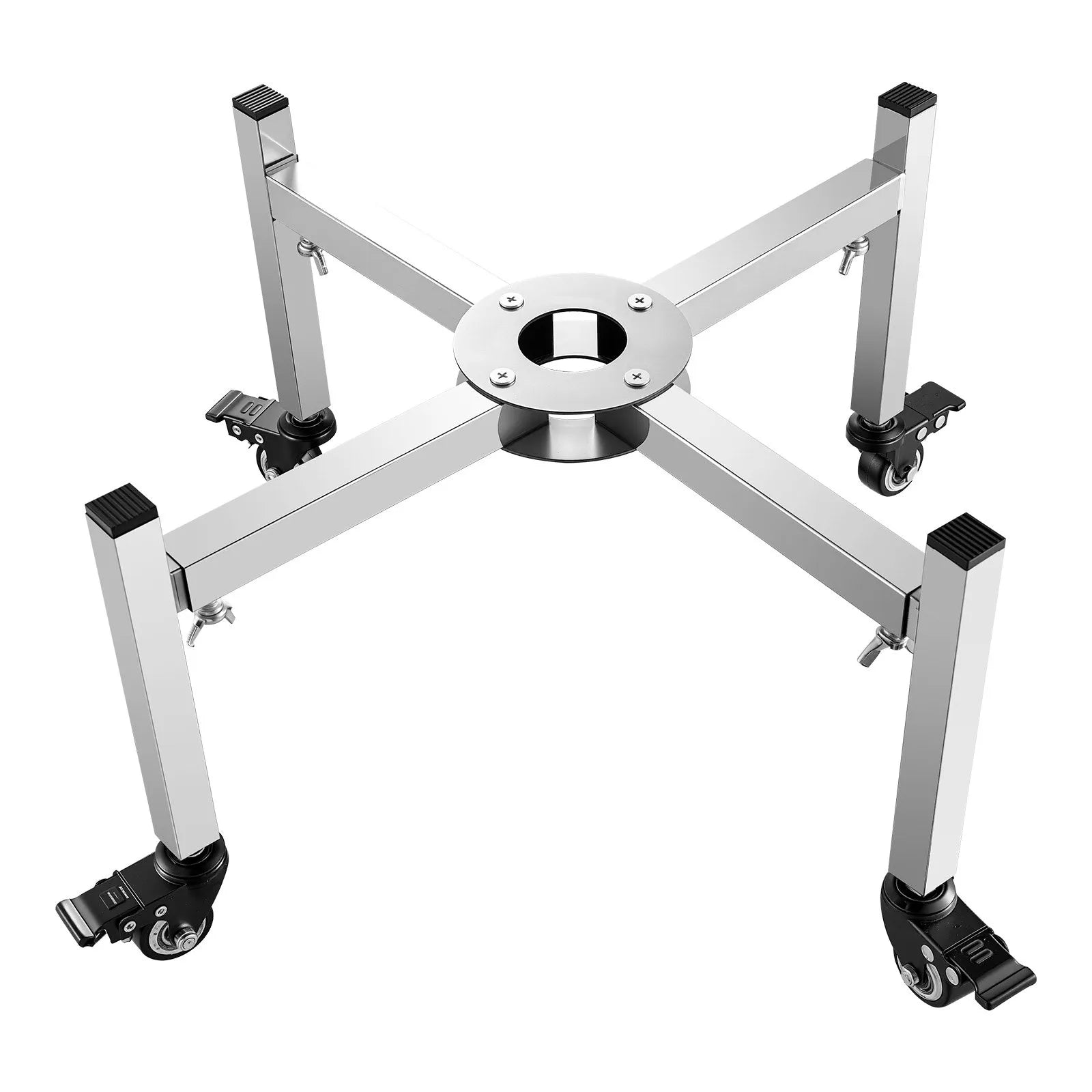VEVOR Fire Pit Stand 15-27 Inch Adjustable with 4 Casters for Solo Stove
