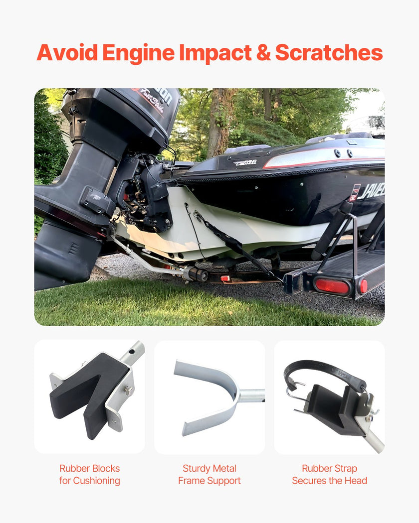 VEVOR Adjustable Transom Saver 23.6-59 in Boat Transom Saver with Composite Head