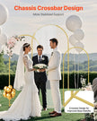 VEVOR Metal Arch Backdrop Stand Set of 3 Stand with Case Connection for Wedding