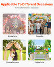 VEVOR Metal Arch Backdrop Stand Set of 3 Stand with Premium Gauze for Wedding