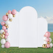 VEVOR Metal Arch Backdrop Stand Set of 3 Stand with Premium Gauze for Wedding