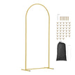 VEVOR Metal Arch Backdrop Stand Set of 3 Stand with Premium Gauze for Wedding