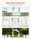 VEVOR Artificial Wedding Arch Flowers Kit White With 2 Pcs Flowers 1 Pcs Drapes