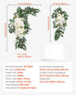 VEVOR Artificial Wedding Arch Flowers Kit White With 2 Pcs Flowers 1 Pcs Drapes