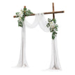 VEVOR Artificial Wedding Arch Flowers Kit White With 2 Pcs Flowers 1 Pcs Drapes
