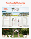 VEVOR Artificial Wedding Arch Flowers Kit Pink With 2 Pcs Flowers 2 Pcs Drapes