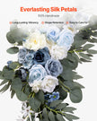 VEVOR Artificial Wedding Arch Flowers Kit Blue With 2 Pcs Flowers 2 Pcs Drapes