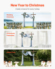 VEVOR Artificial Wedding Arch Flowers Kit Blue With 2 Pcs Flowers 2 Pcs Drapes