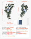 VEVOR Artificial Wedding Arch Flowers Kit Blue With 2 Pcs Flowers 2 Pcs Drapes