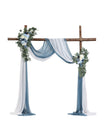VEVOR Artificial Wedding Arch Flowers Kit Blue With 2 Pcs Flowers 2 Pcs Drapes