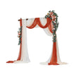 VEVOR Artificial Wedding Arch Flowers Kit Orange With 2 Pcs Flowers 3 Pcs Drapes