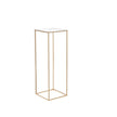 VEVOR 2PCS 31.5inch/80cm High Wedding Flower Stand, With Acrylic Laminate,Metal Vase Column Geometric Centerpiece Stands, Gold Rectangular Floral Display Rack for Events Reception, Party Decoration