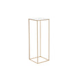 VEVOR 2PCS 31.5inch/80cm High Wedding Flower Stand, With Acrylic Laminate,Metal Vase Column Geometric Centerpiece Stands, Gold Rectangular Floral Display Rack for Events Reception, Party Decoration