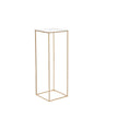 VEVOR 10PCS 31.5inch/80cm High Wedding Flower Stand, With Acrylic Laminate,Metal Vase Column Geometric Centerpiece Stands, Gold Rectangular Floral Display Rack for Events Reception, Party Decoration