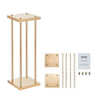 VEVOR 4PCS Gold Metal Column Wedding Flower Stand, 31.5inch/80cm High With Metal Laminate, Vase Geometric Centerpiece Stands, Cylindrical Floral Display Rack for Events Reception, Party Road Leads