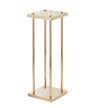 VEVOR 4PCS Gold Metal Column Wedding Flower Stand, 23.6inch /60cm High With Metal Laminate, Vase Geometric Centerpiece Stands, Cylindrical Floral Display Rack for Events Reception, Party Road Leads