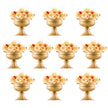 VEVOR 10PCS 16cm/6.3” Wedding Flower Vase Metal Gold Floral Stand for Table