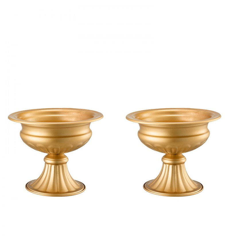VEVOR 10PCS 16cm/6.3” Wedding Flower Vase Metal Gold Floral Stand for Table