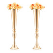 VEVOR 2PCS 56cm/22.05” Tall Wedding Flower Vase Metal Gold Trumpet for Tables