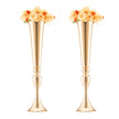 VEVOR 2PCS 56cm/22.05” Tall Wedding Flower Vase Metal Gold Trumpet for Tables