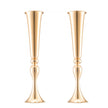 VEVOR 2PCS 56cm/22.05” Tall Wedding Flower Vase Metal Gold Trumpet for Tables