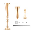 VEVOR 2PCS 56cm/22.05” Tall Wedding Flower Vase Metal Gold Trumpet for Tables