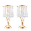 VEVOR 20PCS 43cm/16.9” Tall Crystal Wedding Flower Stand Vase for Party Decor