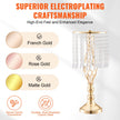 VEVOR 12PCS 49cm/19.3” Tall Crystal Wedding Flower Stand Vase for Party Decor