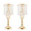 VEVOR 12PCS 49cm/19.3” Tall Crystal Wedding Flower Stand Vase for Party Decor