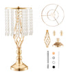 VEVOR 12PCS 49cm/19.3” Tall Crystal Wedding Flower Stand Vase for Party Decor