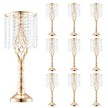 VEVOR 10PCS 55cm/21.65” Tall Crystal Wedding Flower Stand Vase for Party Decor