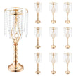 VEVOR 10PCS 55cm/21.65” Tall Crystal Wedding Flower Stand Vase for Party Decor