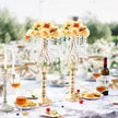 VEVOR 2PCS 55cm/21.65” Tall Crystal Wedding Flower Stand Vase for Party Decor