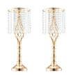 VEVOR 2PCS 55cm/21.65” Tall Crystal Wedding Flower Stand Vase for Party Decor