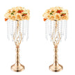 VEVOR 2PCS 55cm/21.65” Tall Crystal Wedding Flower Stand Vase for Party Decor