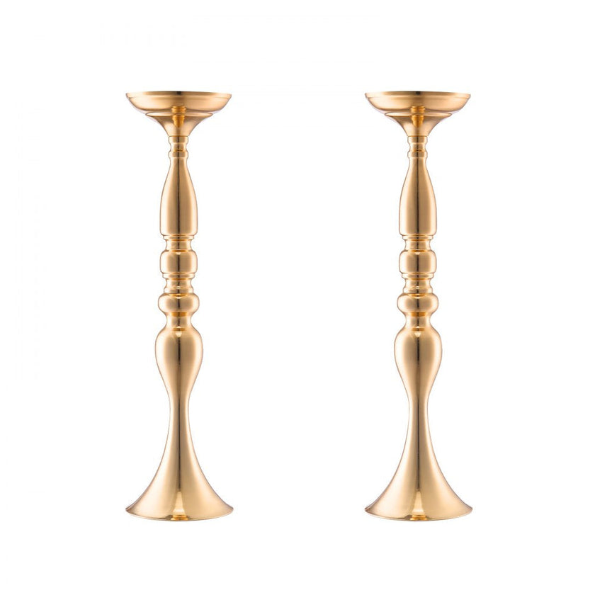 VEVOR 24PCS 50cm/19.7” Wedding Flower Vase Metal Gold Floral Stand for Table