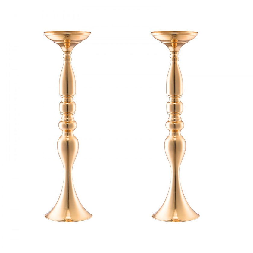 VEVOR 24PCS 50cm/19.7” Wedding Flower Vase Metal Gold Floral Stand for Table