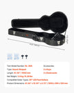VEVOR Electric Guitar Hard Case 41.34 in With Lock And Key for LES Paul Guitars