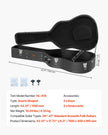VEVOR Acoustic Guitar Hard Case 43.31 in With Lock And Keys for Acoustic Guitar