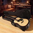 Acoustic Guitar Hard Case for 41-Inch Guitars, Hard-Shell Protective Travel Case with Accessory Compartment, Backpack Straps & Handle