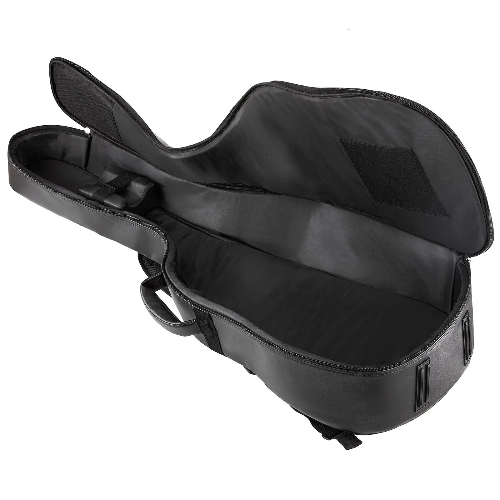 Acoustic Guitar Hard Case for 41-Inch Guitars, Hard-Shell Protective Travel Case with Accessory Compartment, Backpack Straps & Handle